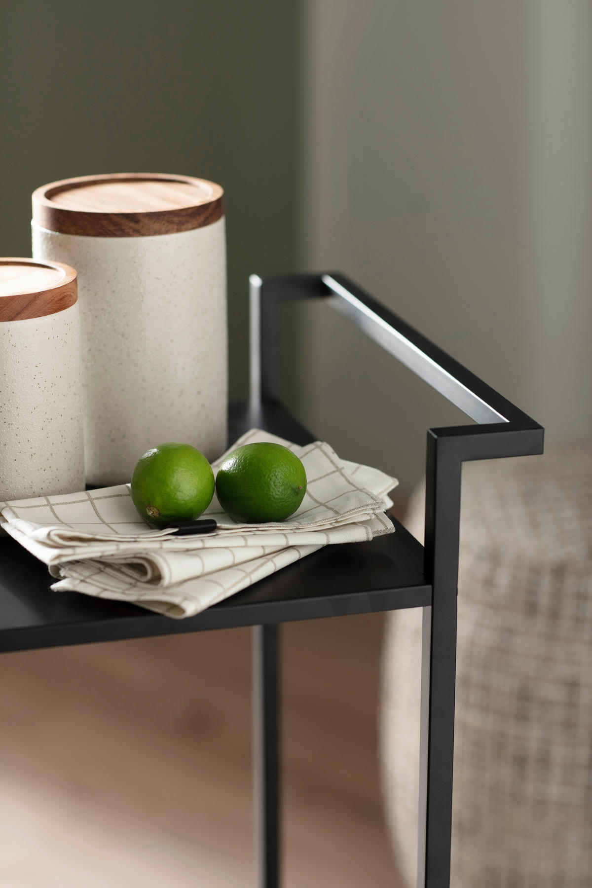 STOFFSERVIETTE 40/40 cm   - Anthrazit/Weiß, KONVENTIONELL, Textil (40/40cm) - Schöner Wohnen