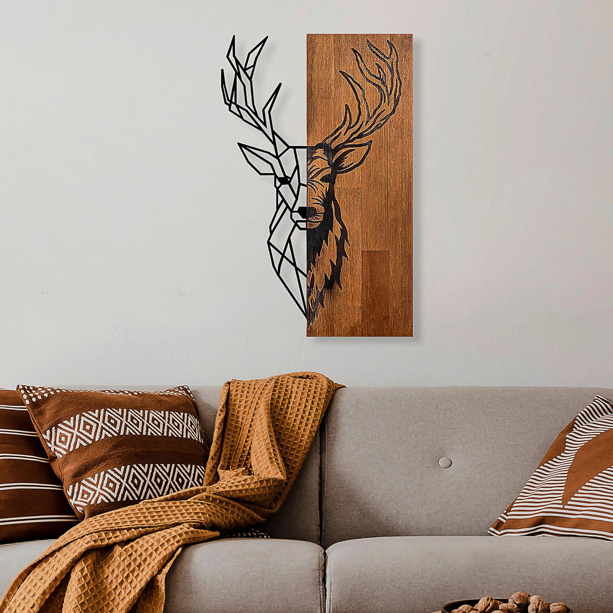 OBJEKTBILD 58/33 cm  - Schwarz/Braun, Basics, Holzwerkstoff (58/33cm)