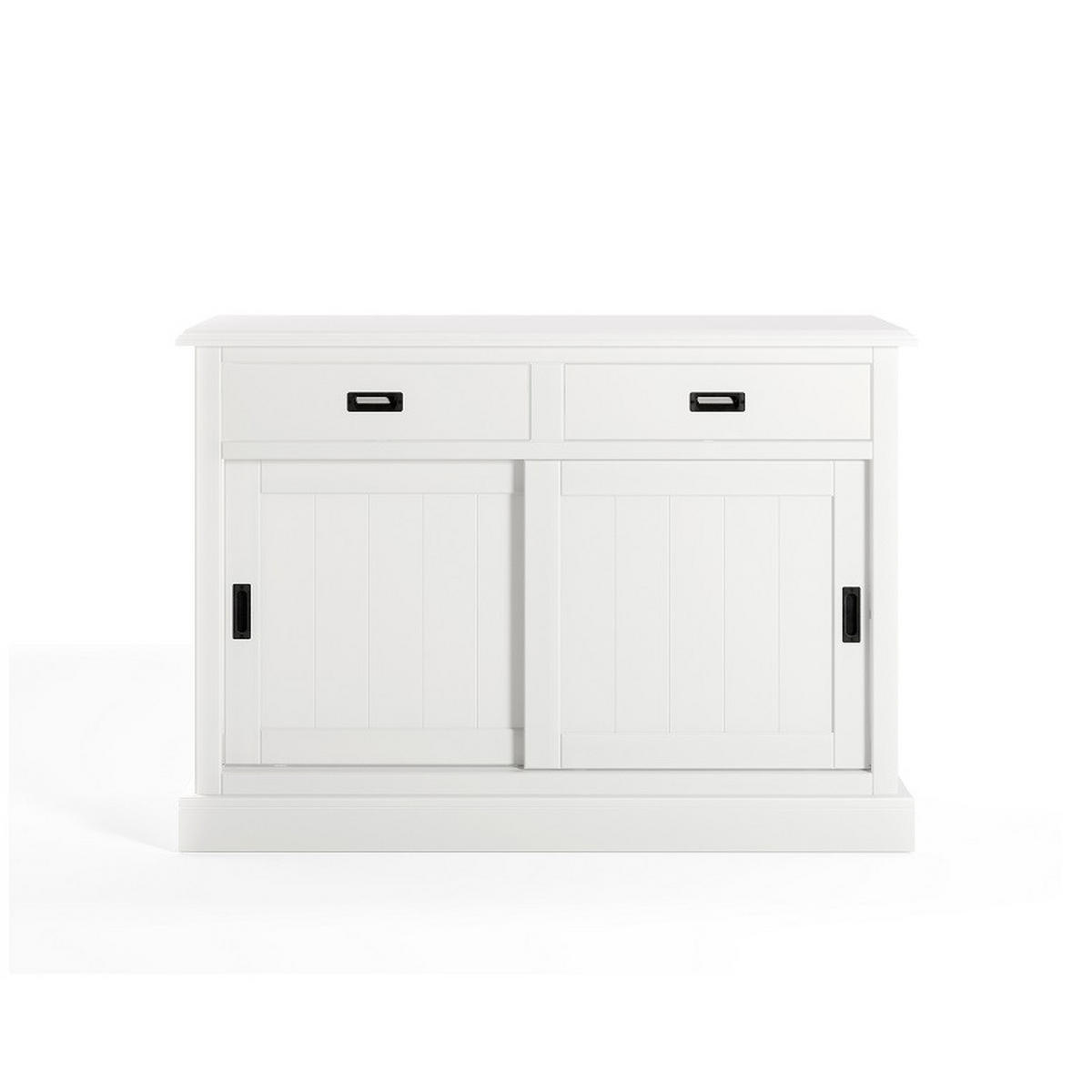 SIDEBOARD  in 121/85/45 cm  - Schwarz/Weiß, Design, Holz/Holzwerkstoff (121/85/45cm) - Livetastic