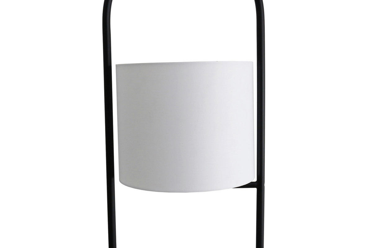 STEHLEUCHTE  40/153/40 cm   - Schwarz/Naturfarben, Design, Holz/Textil (40/153/40cm) - P & B