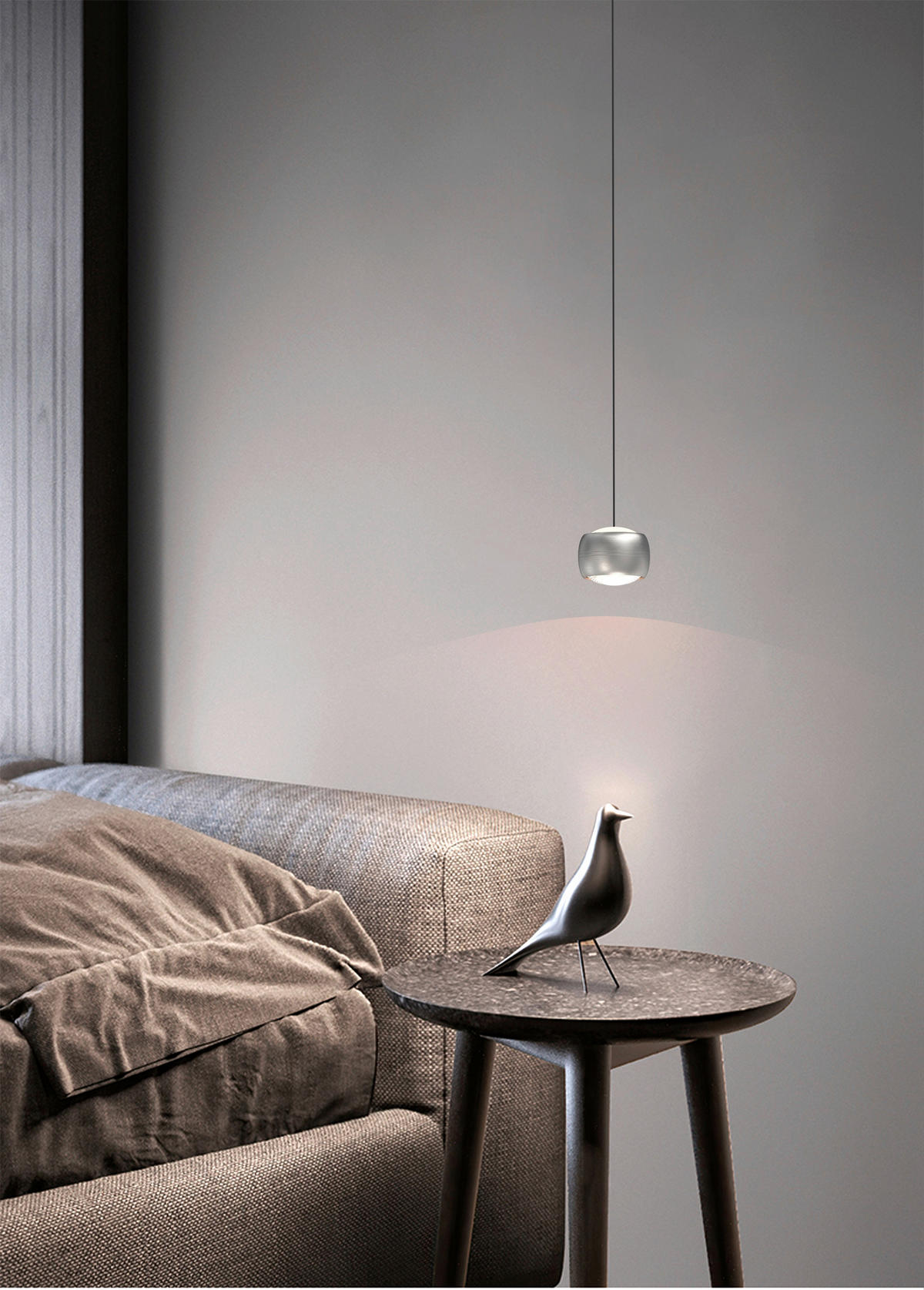 LED-HÄNGELEUCHTE 10/180/10 cm  - Nickelfarben, Design, Metall (10/180/10cm)