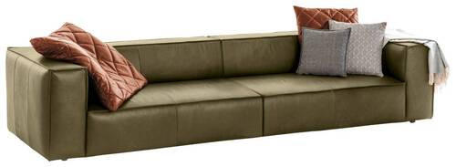 VIERSITZER-SOFA in Echtleder Grün  - Schwarz/Grün, Modern, Leder/Kunststoff (300/66/104cm) - W.Schillig