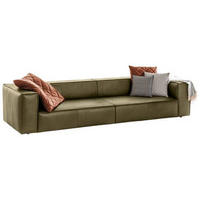 VIERSITZER-SOFA in Echtleder Grün  - Schwarz/Grün, MODERN, Leder/Kunststoff (300/66/104cm) - W.Schillig