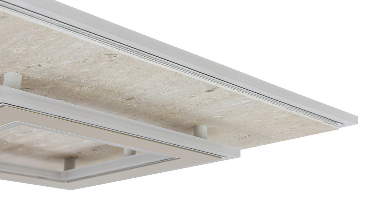 DECKENLEUCHTE 40/40/7,5 cm  - Champagner, Trend, Kunststoff/Metall (40/40/7,5cm) - Collett's Monde