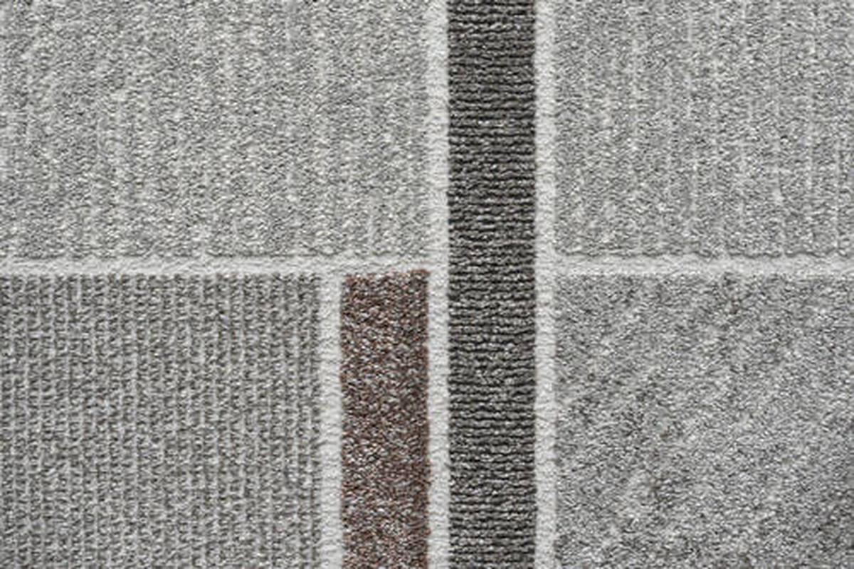 WEBTEPPICH 80/150 cm Valentino Grau, Weiß, Weinrot  - Weinrot/Weiß, KONVENTIONELL, Kunststoff/Textil (80/150cm)