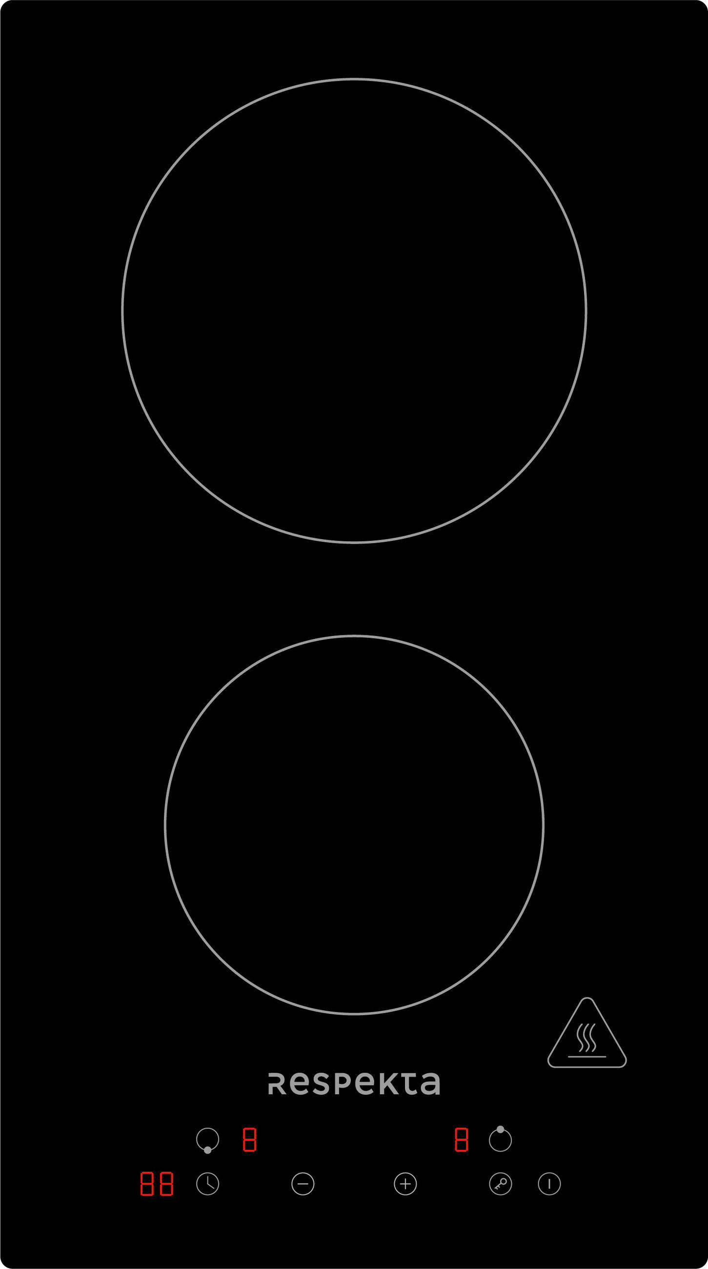 Thumbnail - Respekta Kochfeld Bennet, Schwarz, Glas, 29x5x52 cm, Kindersicherung, Restwärmeanzeige je Kochzone, Timerfunktion, Küche...