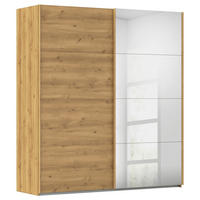 SCHWEBETÜRENSCHRANK 201/223/68 cm 2-türig Eichefarben  - Eichefarben, Design, Glas/Holzwerkstoff (201/223/68cm) - Novel
