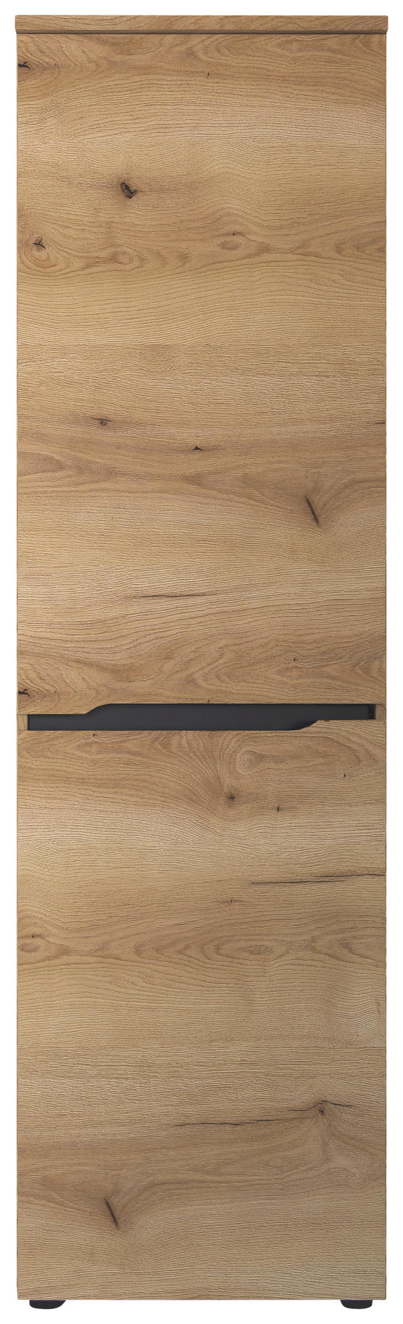 GARDEROBENSCHRANK  in 55/192/38 cm  - Eichefarben/Schwarz, KONVENTIONELL, Holzwerkstoff/Kunststoff (55/192/38cm) - Xora