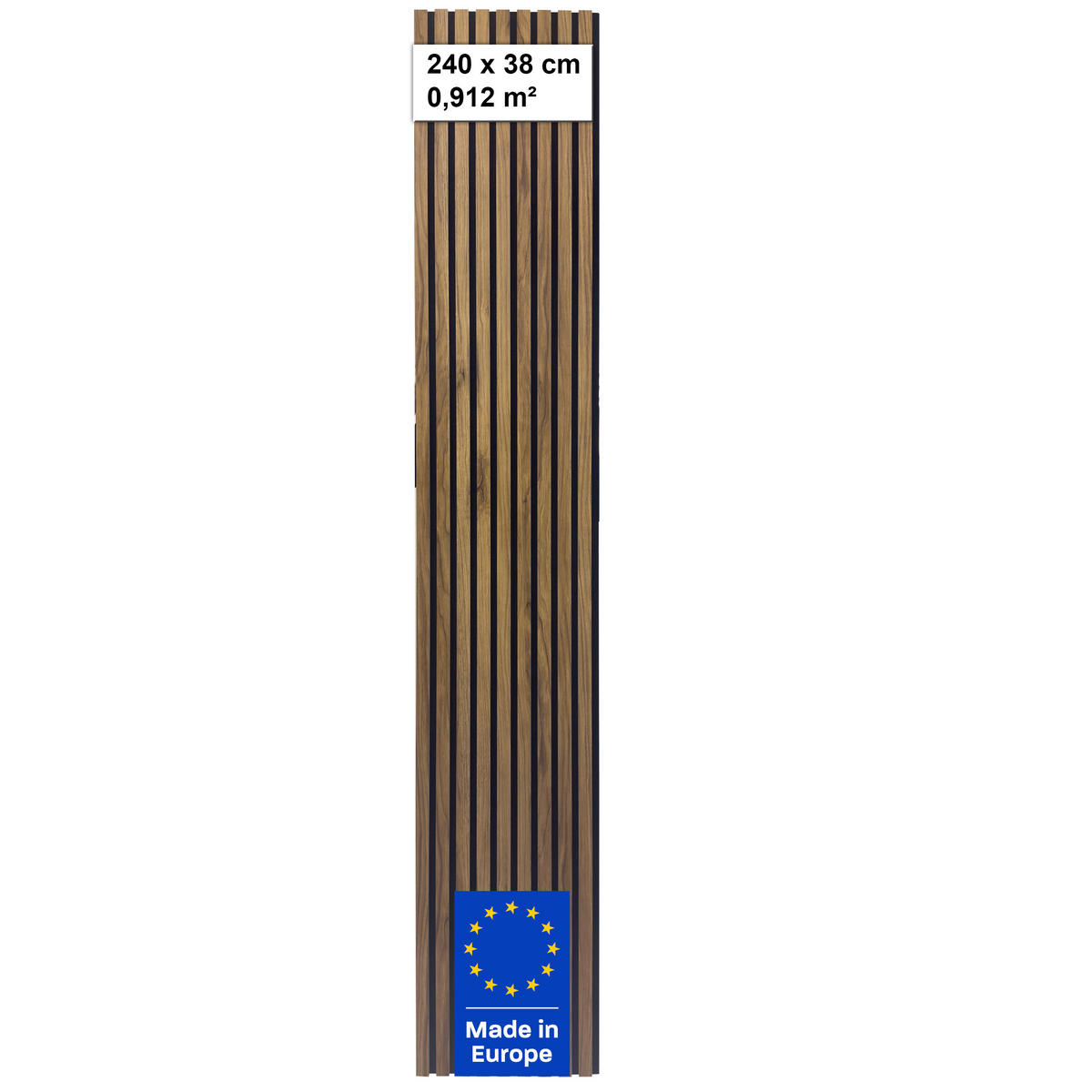 AKUSTIKPANEEL Economico  - Eichefarben, Basics, Holzwerkstoff/Kunststoff (240/38/1,65cm)