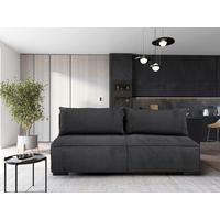 SCHLAFSOFA Struktur Dunkelgrau  - Dunkelgrau/Schwarz, Design, Kunststoff/Textil (202/90/99cm) - MID.YOU