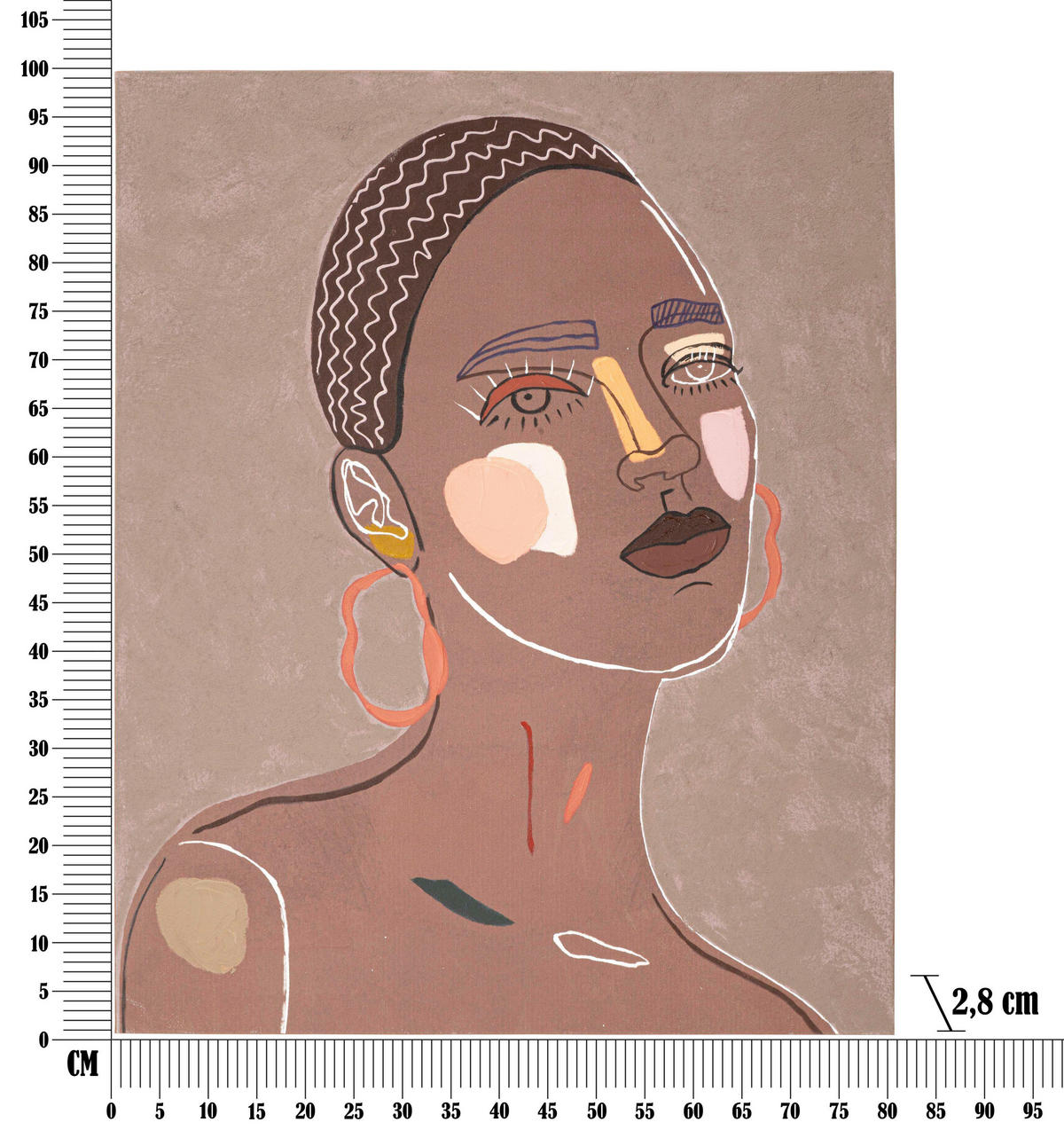 LEINWANDBILD Frauen  - Basics, Holz/Textil (80/100/2.8cm)