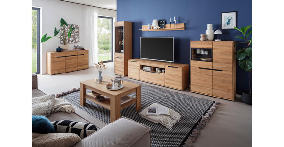 SIDEBOARD Wildeiche  153/82/41 cm  - Wildeiche/Schwarz, Natur, Holz/Holzwerkstoff (153/82/41cm) - Linea Natura