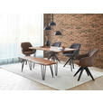 ESSTISCH in Holz, Metall 140/90/76 cm - Schwarz/Akaziefarben, Design, Holz/Metall (140/90/76cm) - Landscape