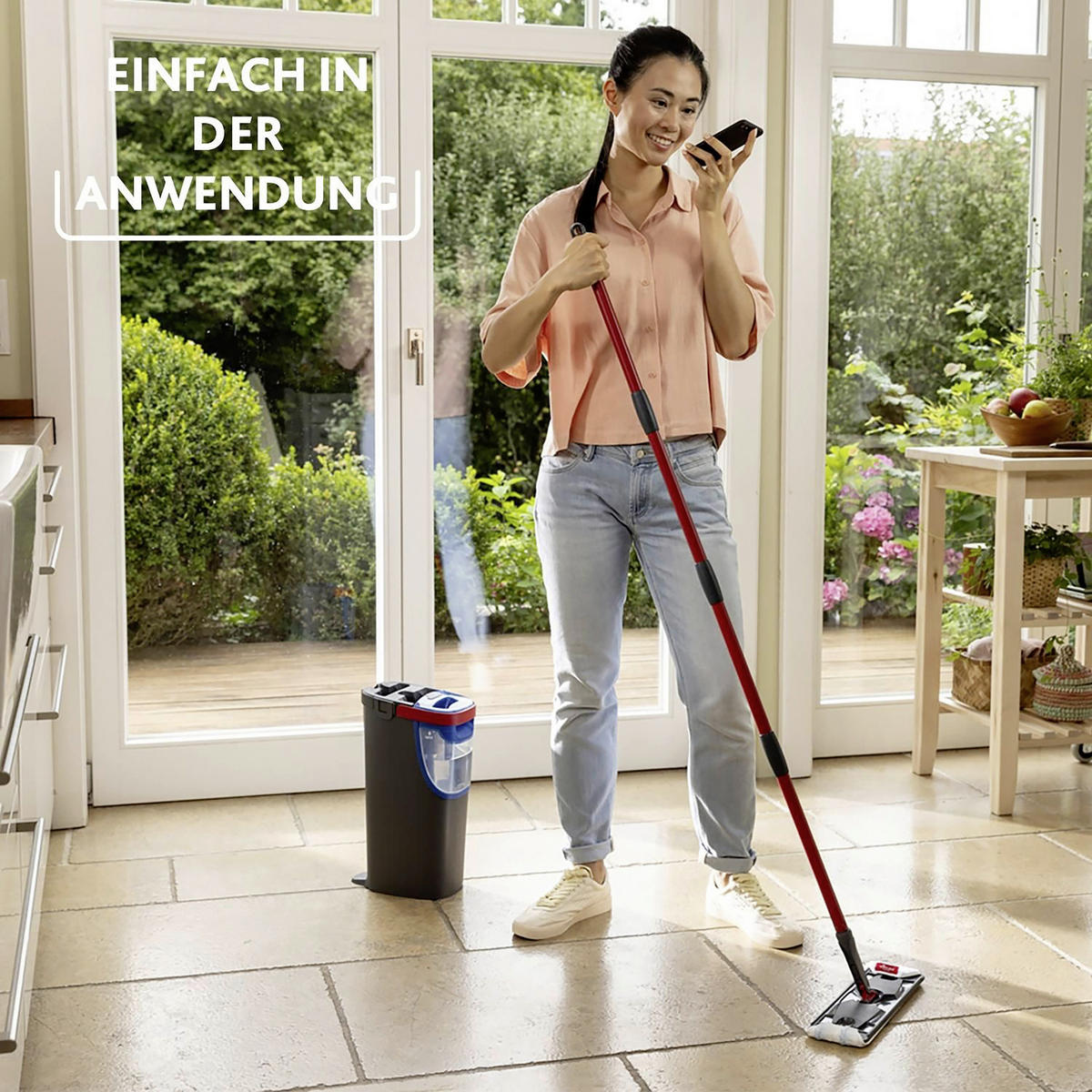 VILEDA H2PRO FLATMOPP - mörkgrå, Basics, plast (24/18/42cm) - Best Price