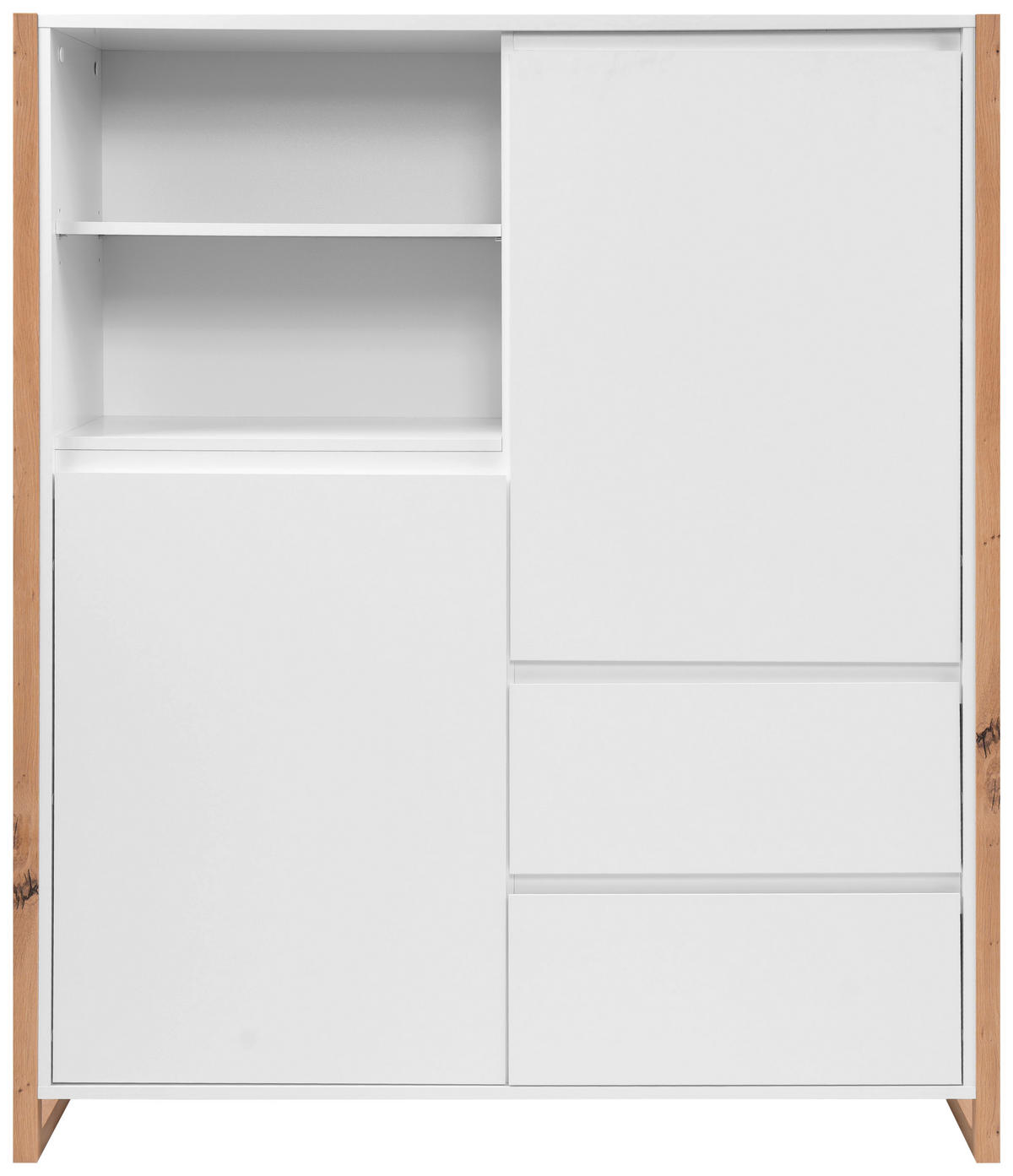 HIGHBOARD  in 120/139/40 cm  - Weiß/Eiche Artisan, Design, Holzwerkstoff (120/139/40cm) - MID.YOU