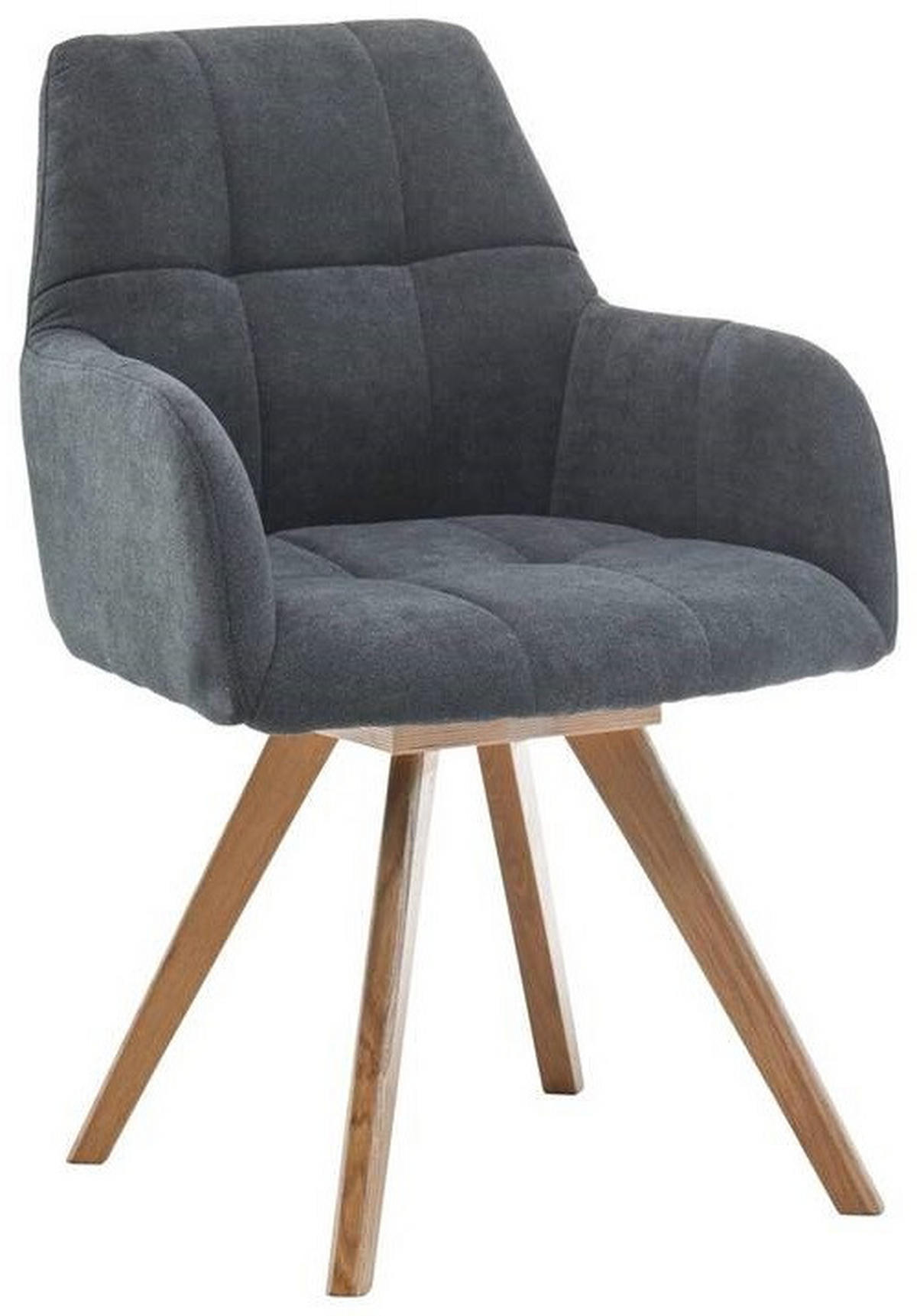 ARMLEHNSTUHL  in Mikrofaser  - Eichefarben/Anthrazit, LIFESTYLE, Holzwerkstoff/Textil (61/88/66,5cm) - Boxxx