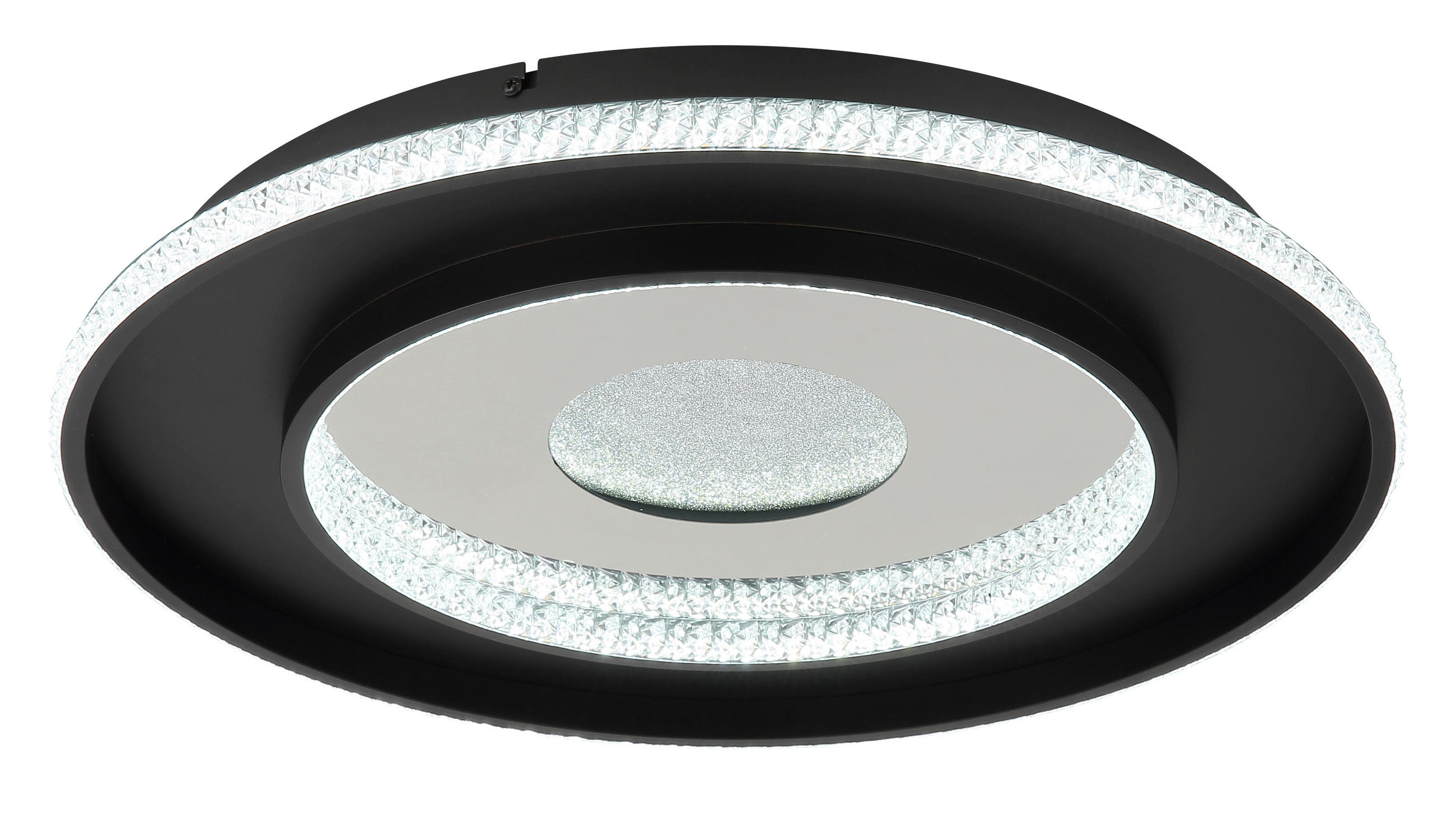 LED MENNYEZETI LÁMPA - fekete/átlátszó, Design, műanyag/fém (39,7/6,3cm) - Globo