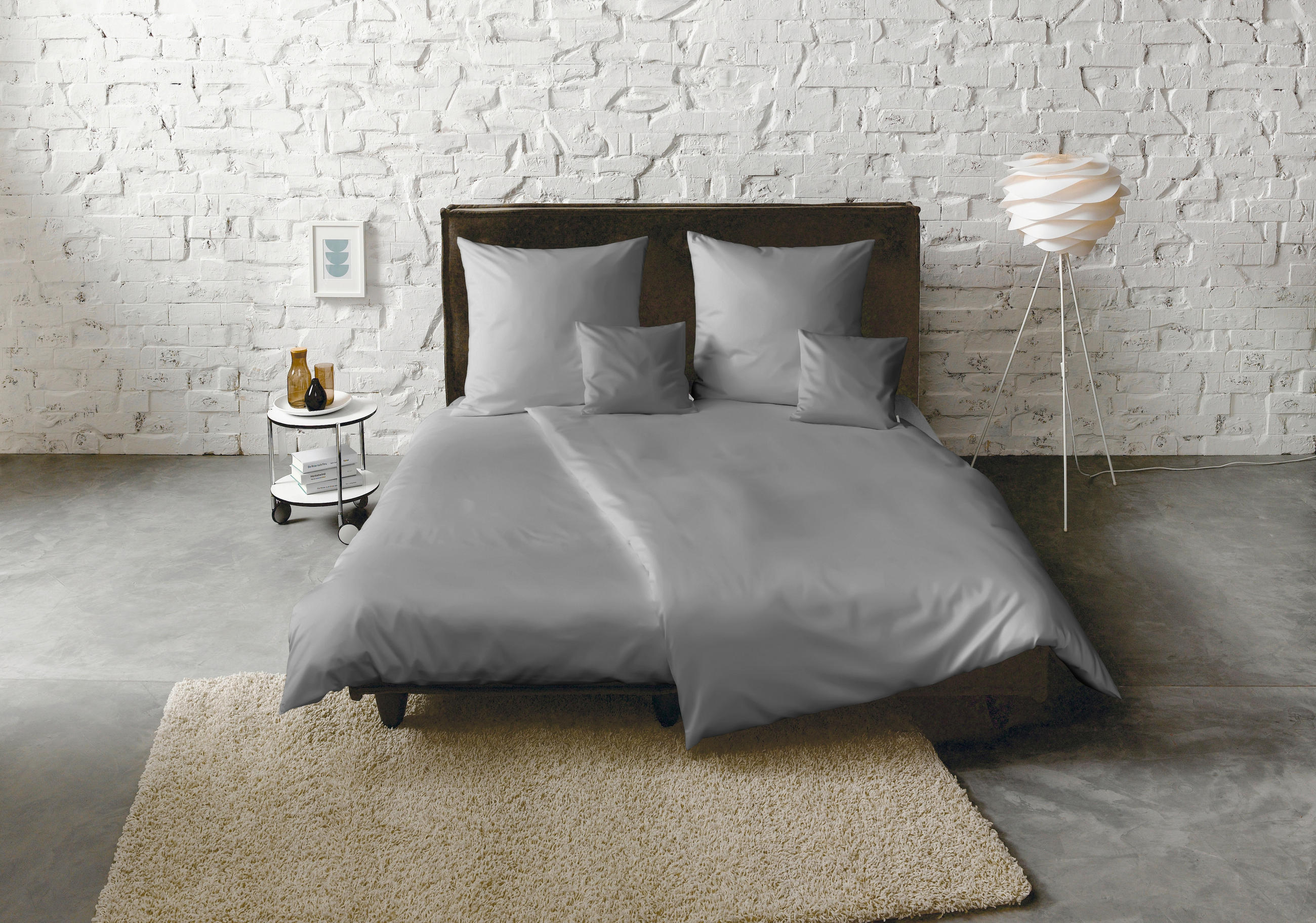 BETTWÄSCHE Satin 200/220 cm  - Grau, Basics, Textil (200/220cm) - Fleuresse