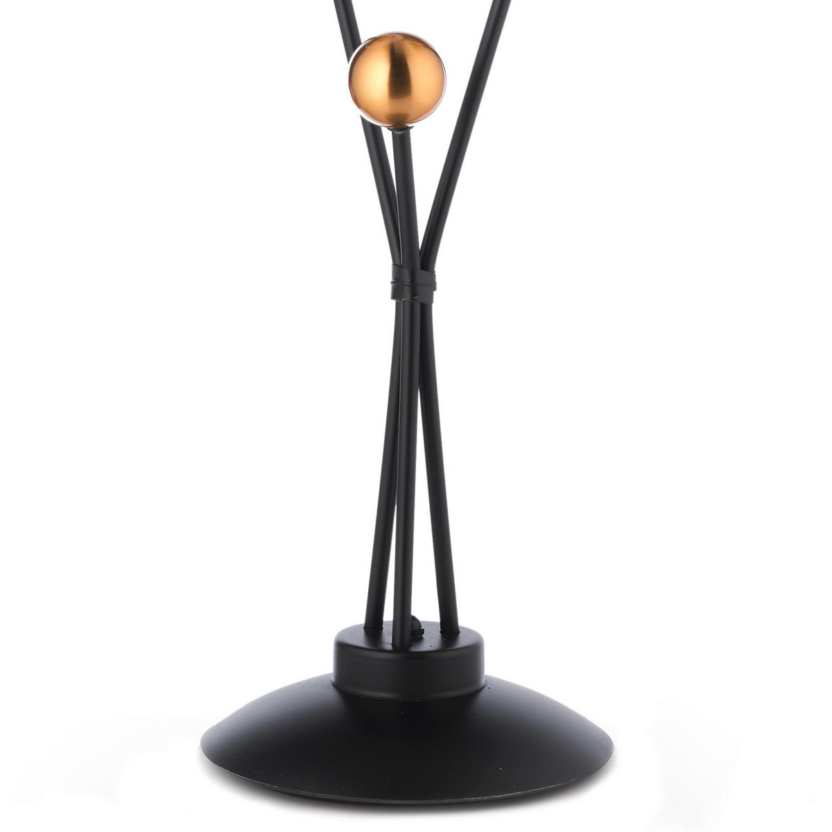 TISCHLEUCHTE 5043 BILLO 35/21/68 cm   - Weiß Hochglanz/Goldfarben, Basics, Kunststoff/Metall (35/21/68cm)