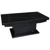 COUCHTISCH 125-150/49,5-79/70 cm rechteckig Schwarz  - Schwarz, Design, Keramik/Metall (125-150/49,5-79/70cm) - Livetastic