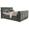 BOXSPRINGBETT 180/200 cm  in Grau  - Grau, KONVENTIONELL, Textil (180/200cm) - Carryhome