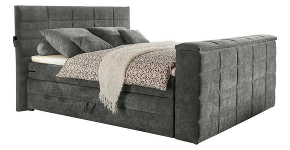 BOXSPRINGBETT 180/200 cm in Grau - Grau, KONVENTIONELL, Textil (180/200cm) - Carryhome