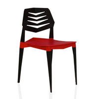 GARTENSTUHL Rot, Schwarz  - Rot/Schwarz, MODERN, Kunststoff (48/82/53cm) - MID.YOU