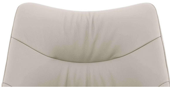 ARMLEHNSTUHL  Sitzfläche 360° drehbar, automatische Rückholfunktion  Echtleder  - Beige/Schwarz, Design, Leder/Metall (57/86,5/61,5cm) - Novel