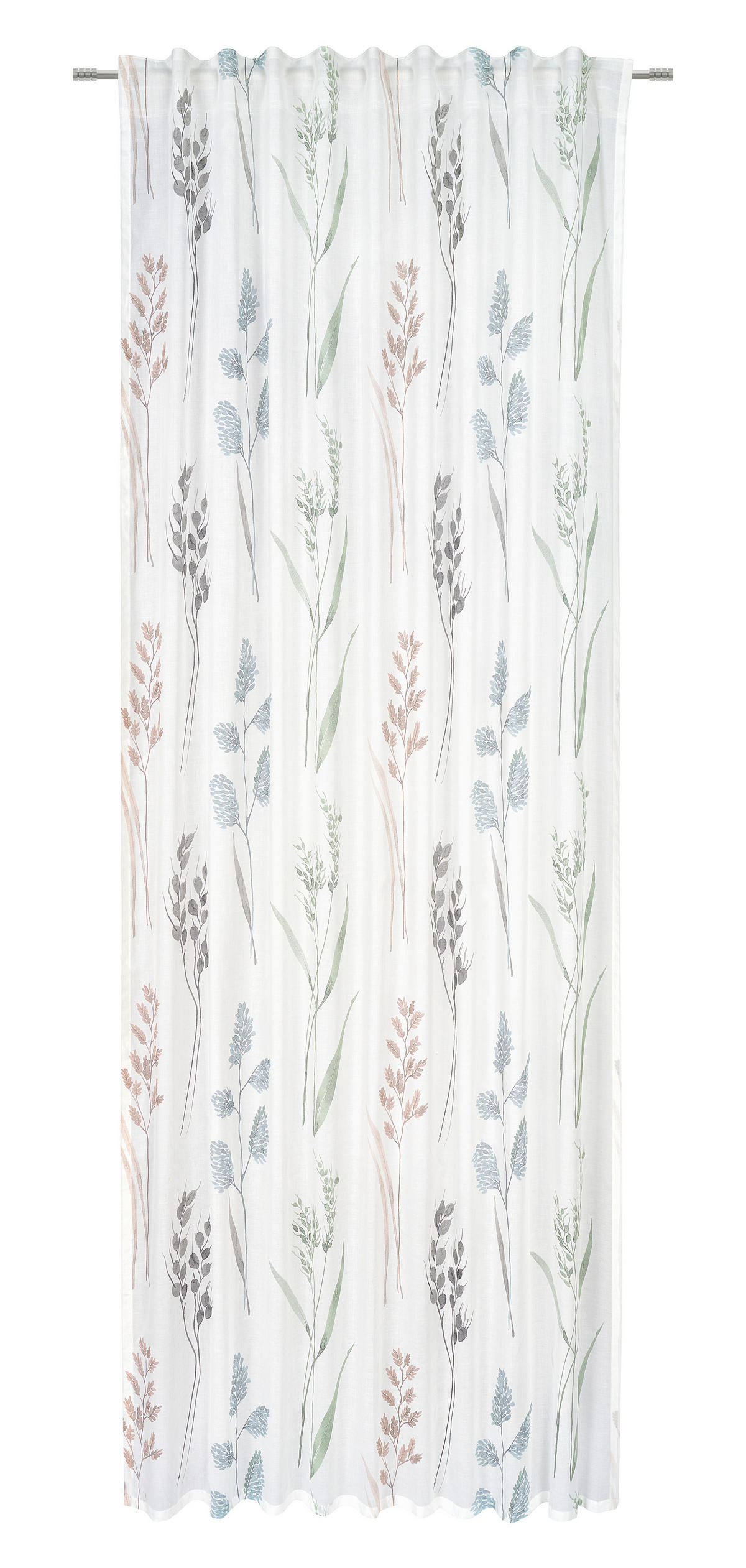 HOTOVÝ ZÁVES, polopriehľadné, 140/255 cm - modrá/zelená, Konventionell, textil (140/255cm) - Bio:Vio