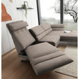 ECKSOFA  in Flachgewebe Taupe  279-327/176-217 cm  - Taupe/Schwarz, Design, Textil/Metall (279-327/176-217cm) - Dieter Knoll