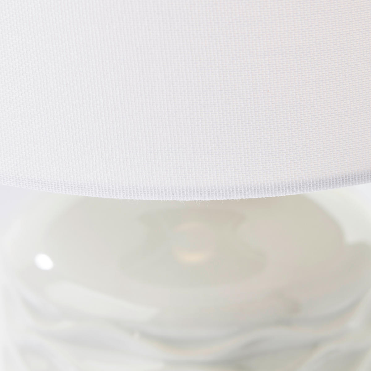 TISCHLEUCHTE - Weiss/Grau, Design, Keramik/Textil (25/42cm) - Brilliant