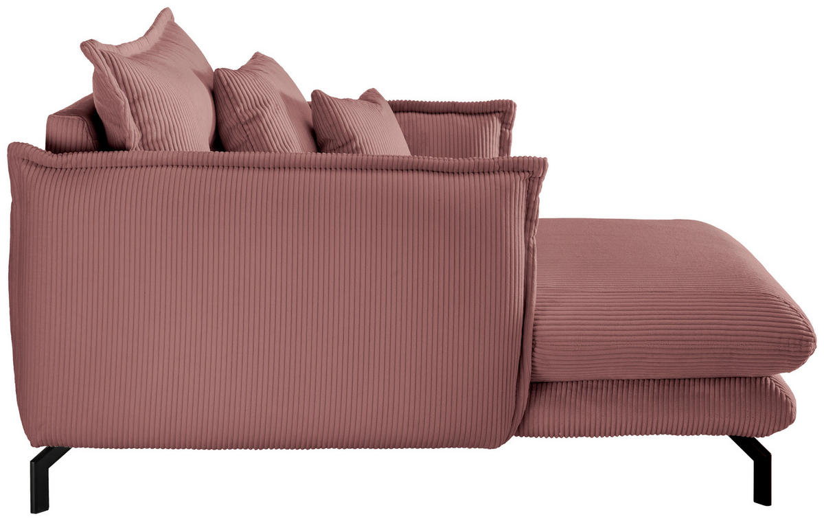XXL-SESSEL in Cord Rot  - Rot/Schwarz, Modern, Textil/Metall (111/101/167cm) - Livetastic