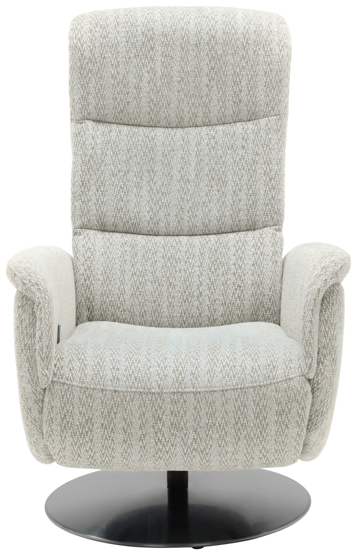 RELAXSESSEL in Textil Hellgrau  - Edelstahlfarben/Hellgrau, Design, Textil/Metall (71/112/83cm) - Dieter Knoll