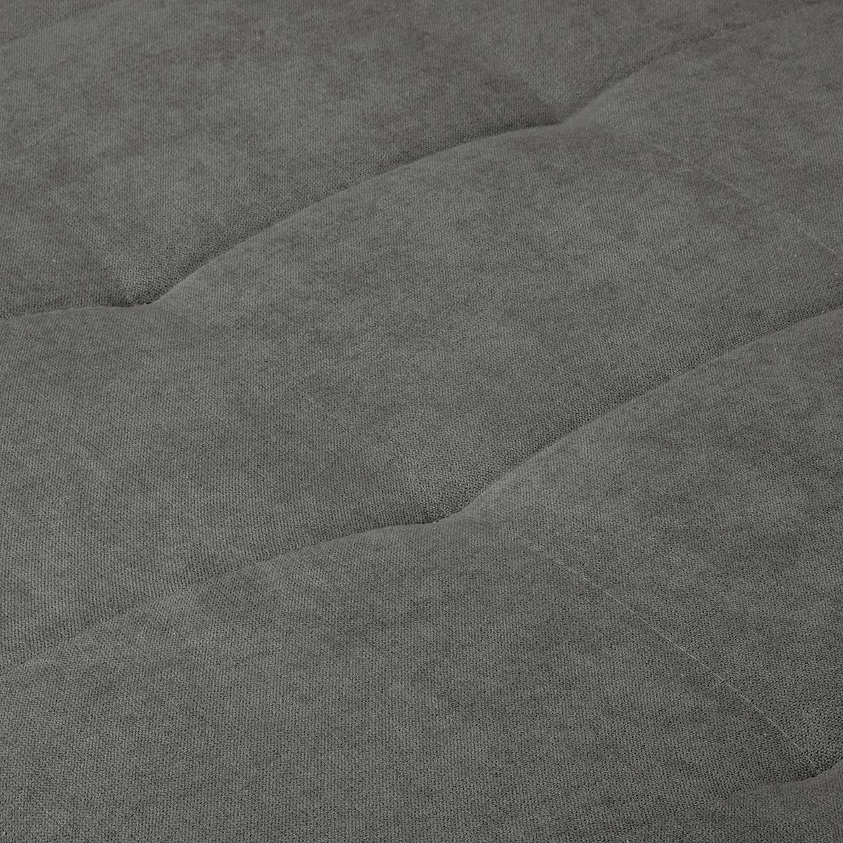 ECKSOFA inkl. Hocker Ariella Dunkelgrau Mikrofaser Rückenkissen, Hocker  - Dunkelgrau/Naturfarben, Design, Holz/Textil (161/231cm) - Livetastic