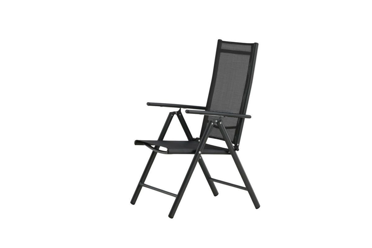 UTESTOLAR SET i metall, textil svart  - svart, Klassisk, metall/textil (55/108/62cm) - Gardenson