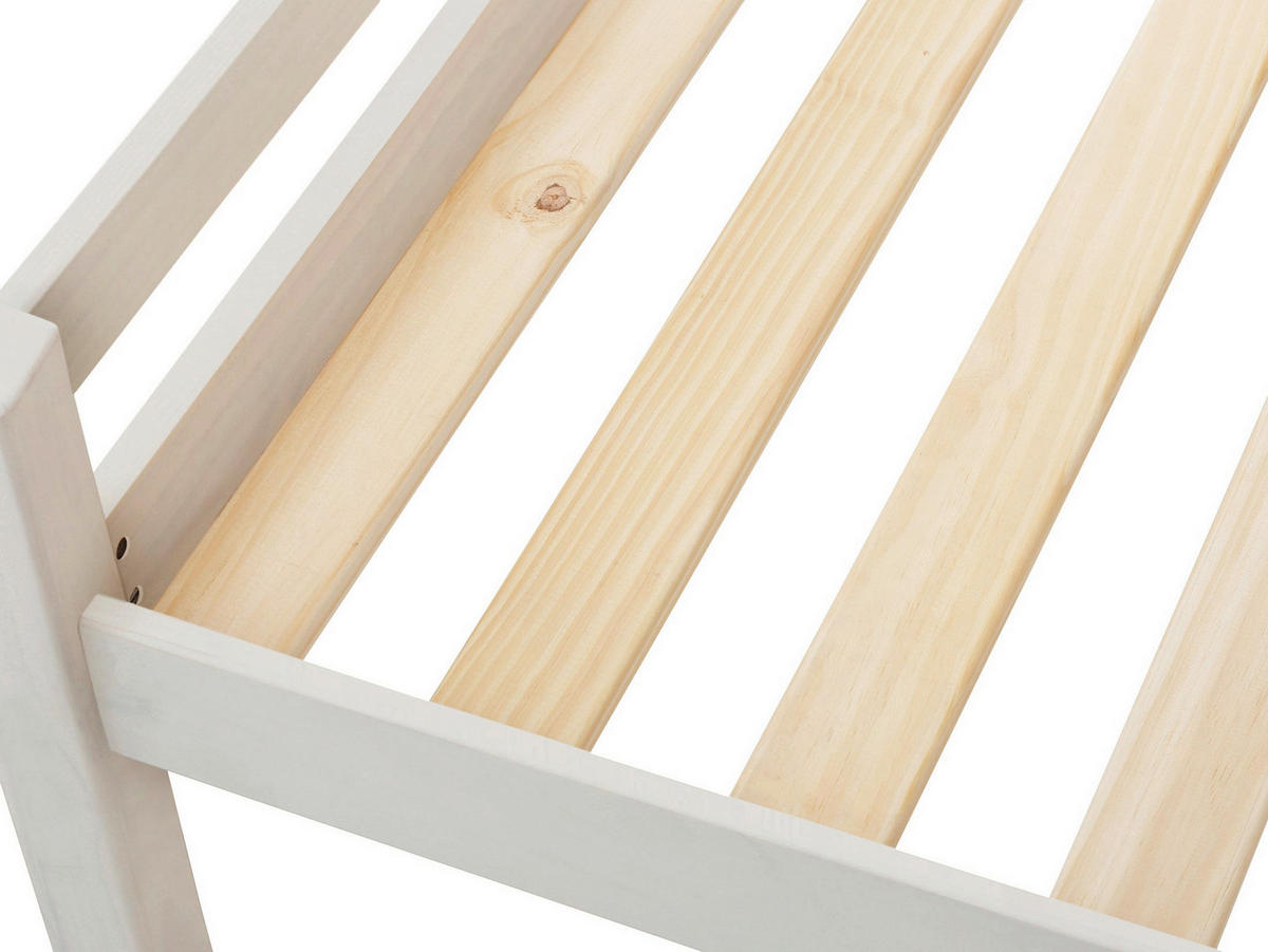 BETT 90/200 cm  in Weiß  - Naturfarben/Weiß, Design, Holz (90/200cm) - MID.YOU