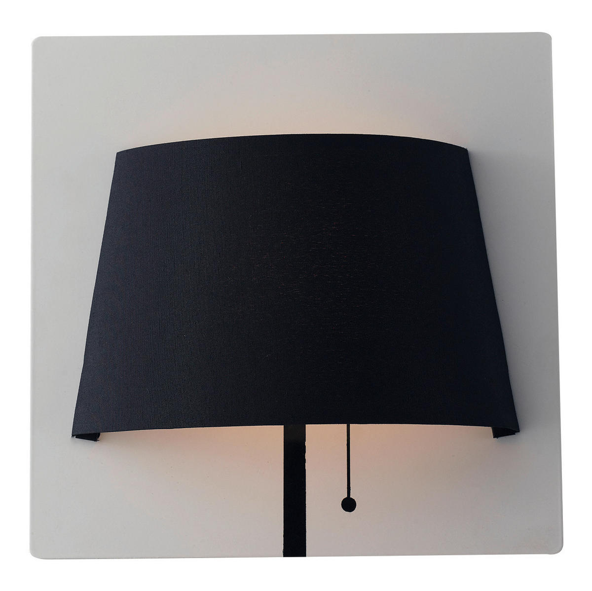 LED-WANDLEUCHTE Wharol 8,7/25/25 cm   - Schwarz/Weiß, Design, Textil/Metall (8,7/25/25cm)