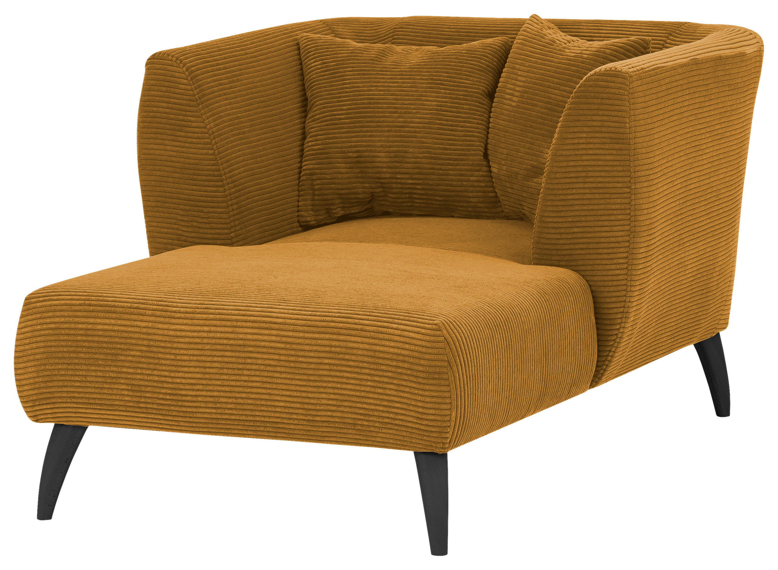 XXL-SESSEL Cord Goldfarben  - Goldfarben/Schwarz, Modern, Holz/Textil (108/84/155cm) - MID.YOU