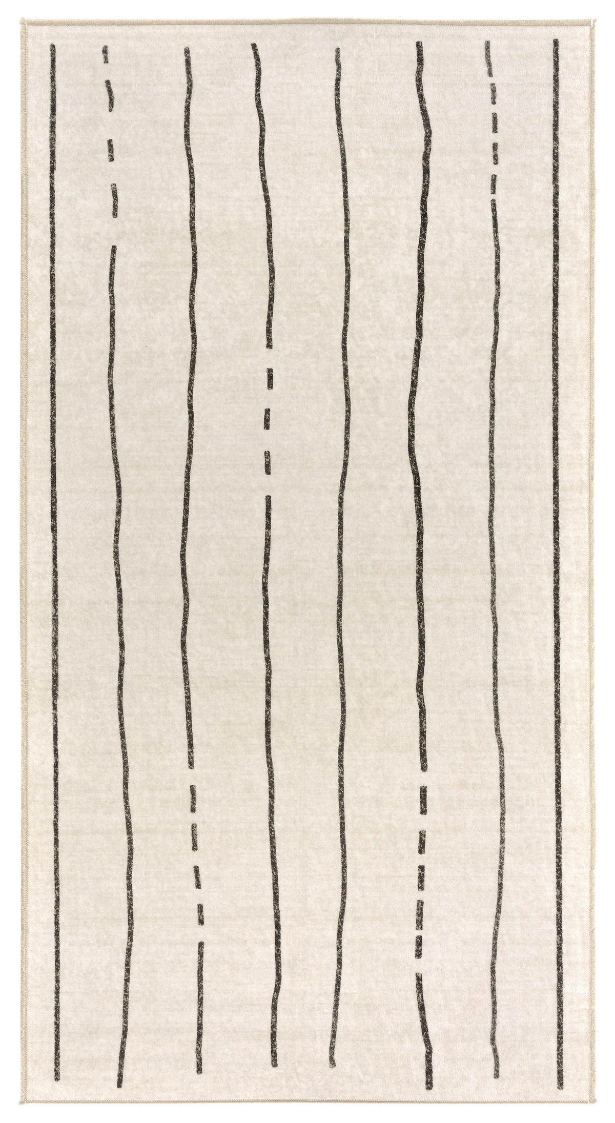 FLACHWEBETEPPICH 80/150 cm LIVING-TUAREG, waschbar Creme, Schieferfarben  - Schieferfarben/Creme, Design, Kunststoff/Textil (80/150cm) - Lindorug