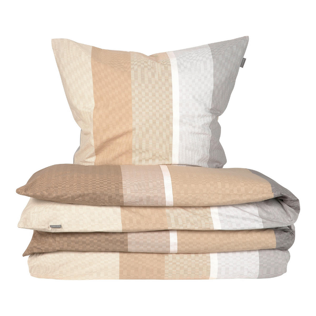 BETTWÄSCHE 2-teilig ENDY STRIPES Renforcé 135/200 cm  - Sandfarben, Basics, Textil (135/200cm)