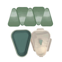 VORRATSDOSENSET 6-teilig  - Dunkelgrün/Transparent, Trend, Kunststoff (25,5/19/3cm) - Homeware Profession.