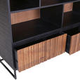 REGAL  120/150/40 cm Braun, Naturfarben, Schwarz  - Schwarz/Braun, LIFESTYLE, Holz/Metall (120/150/40cm) - Landscape