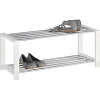 STALAK ZA OBUĆU  bijela, boje kroma  metal, drvni materijal     - bijela/boje kroma, Design, drvni materijal/metal (80/32/30cm) - Carryhome