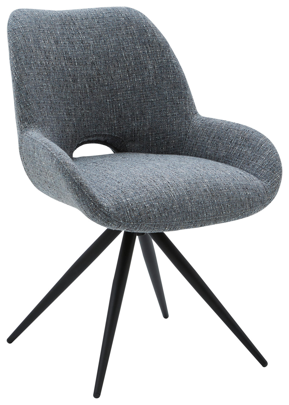 STUHL - Petrol/Schwarz, Design, Textil/Metall (58/83/63cm) - Dieter Knoll