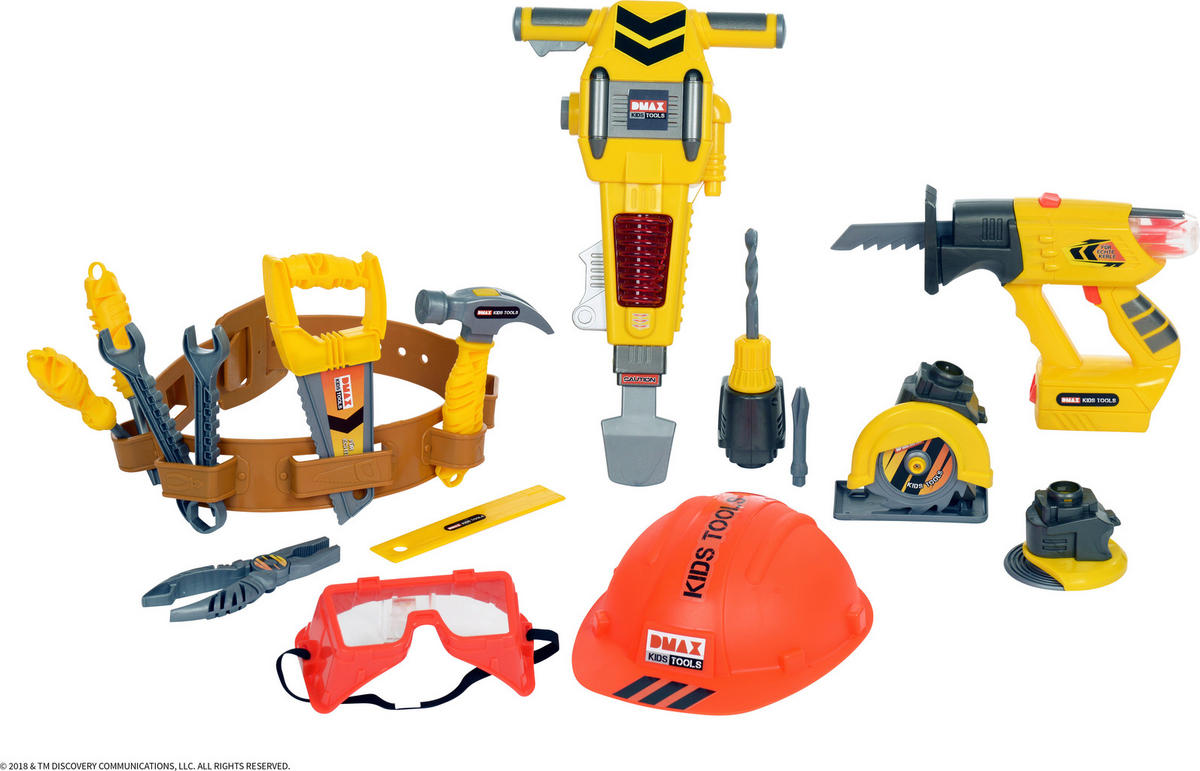 BAUARBEITER-MEGA-SET DMAX Kids Tools  - Gelb/Orange, Basics, Kunststoff