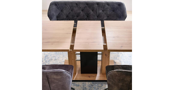 ESSTISCH 140-180/90/75 cm Nachbildung  Holzwerkstoff ausziehbar rechteckig Schwarz, Eiche Artisan  - Schwarz/Eiche Artisan, KONVENTIONELL, Holzwerkstoff (140-180/90/75cm) - Carryhome