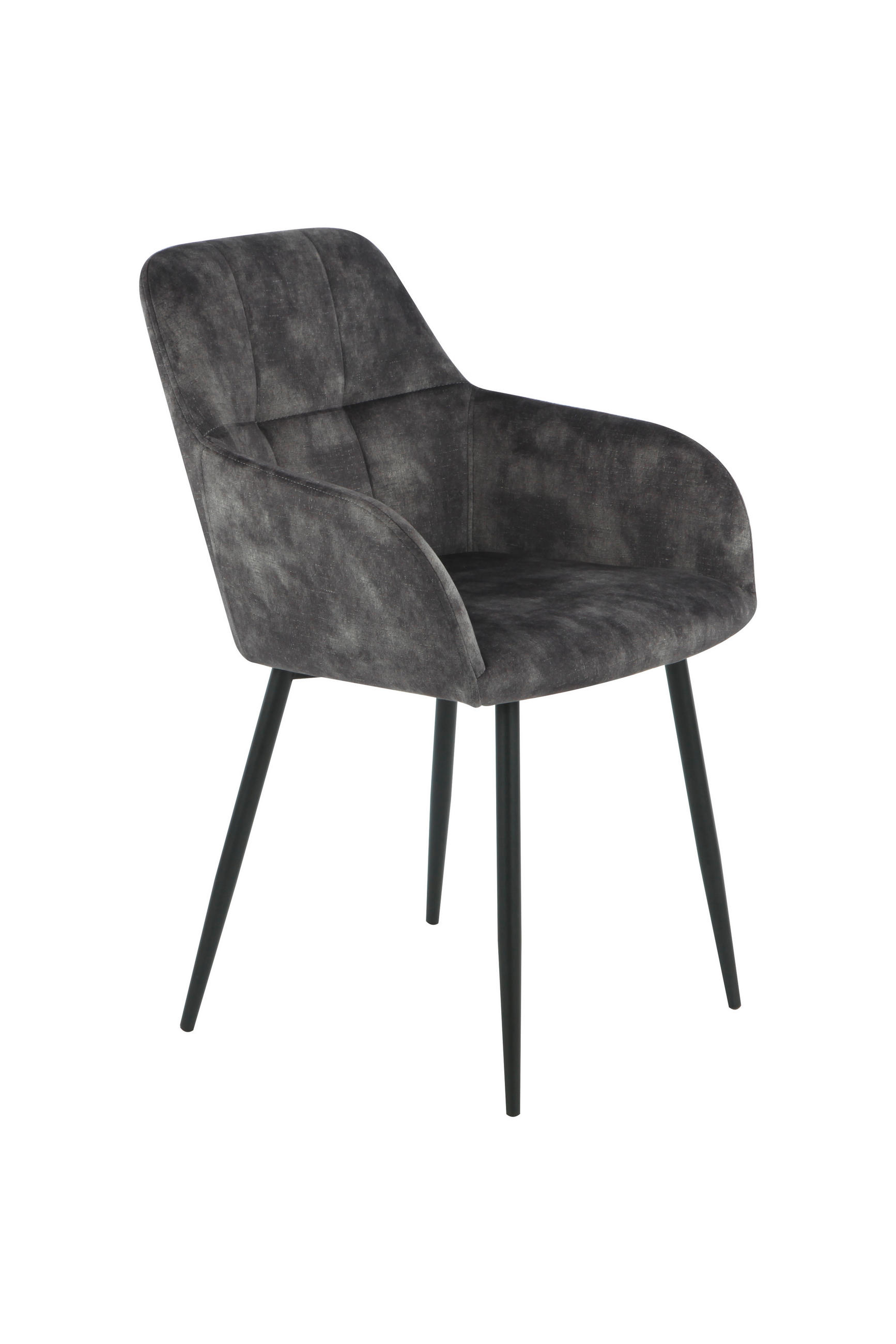 ŽIDLE S PODRUČKAMI, ocel, velur, antracitová - antracitová, Moderní, kov/textil (55/84/61cm) - Livetastic