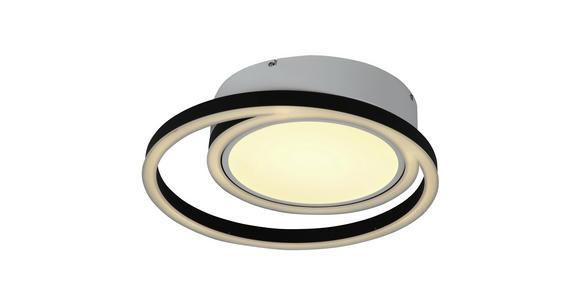 LED-DECKENLEUCHTE 50.5/10,5 cm - Schwarz/Weiß, Design, Kunststoff/Metall (50.5/10,5cm) - Ambiente