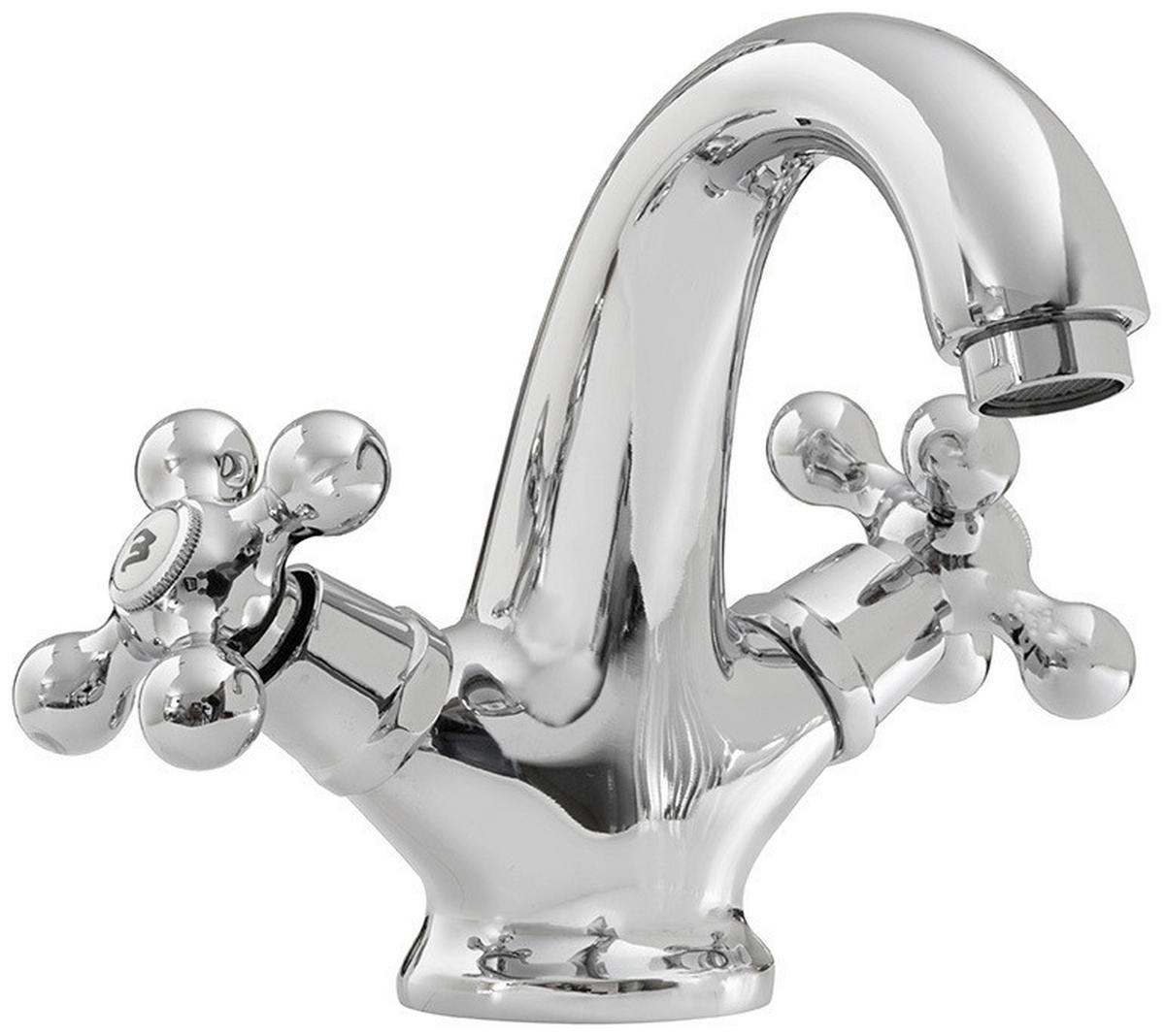 WASCHTISCHARMATUR 4,8/17,1/17,3 cm  - Chromfarben, Lifestyle, Metall (4,8/17,1/17,3cm) - Sadena