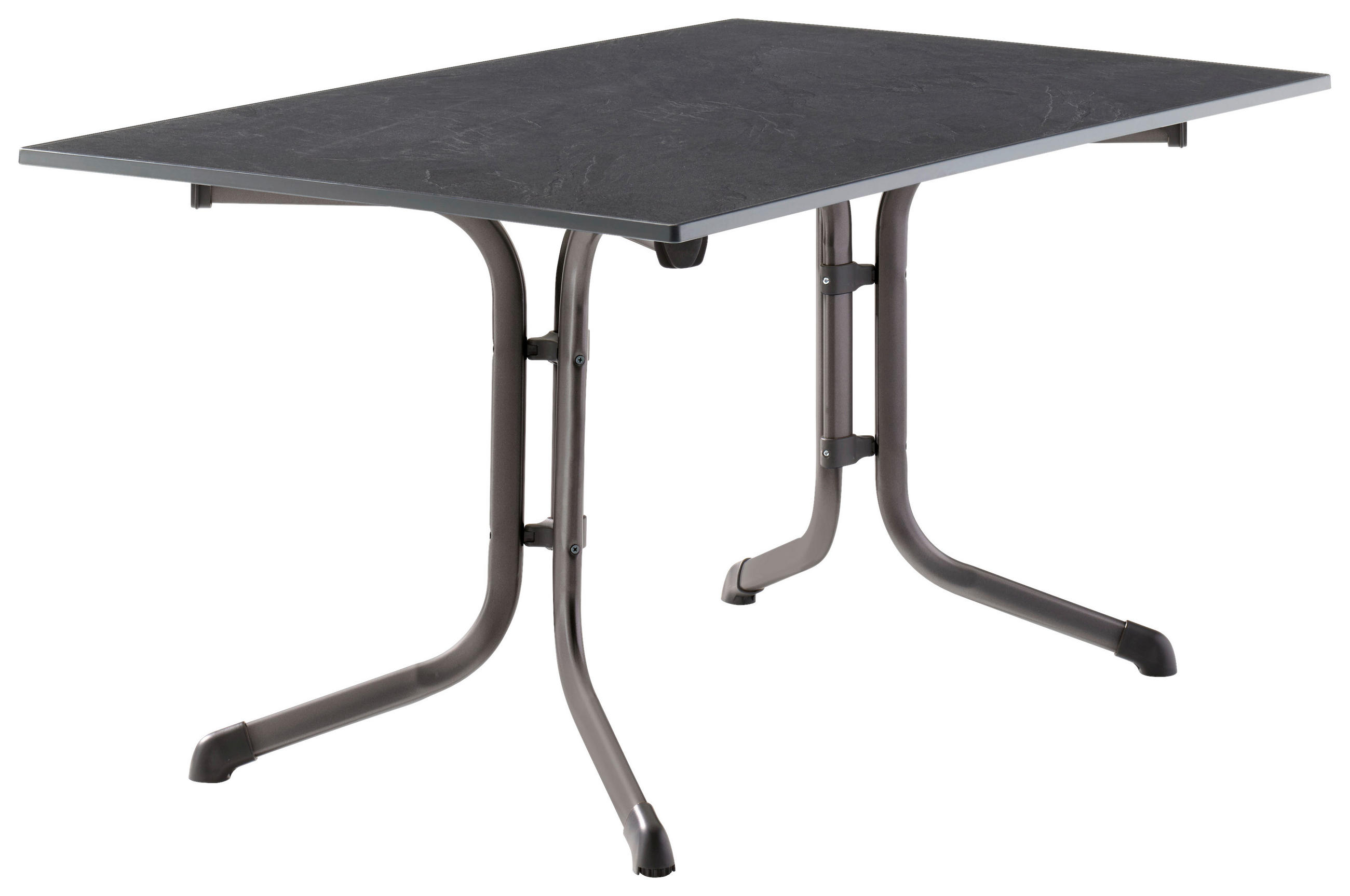 GARTENKLAPPTISCH 140/90/73 cm Metall, Kunststoff rechteckig  - Anthrazit/Grau, Basics, Kunststoff/Metall (140/90/73cm) - Sieger